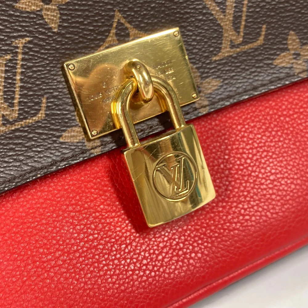 Louis Vuitton Crossbody Canvas Leather Bag Monogram Red Red Coquelicot Marignan - Picture 8 of 15